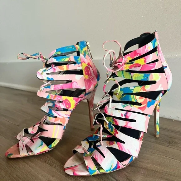 Kendall Kylie Shoes Kendall And Kylie Floral Heel Poshmark